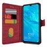 CaseUp Huawei P Smart 2019 Kılıf Kumaş Desenli Cüzdanlı Kırmızı 1